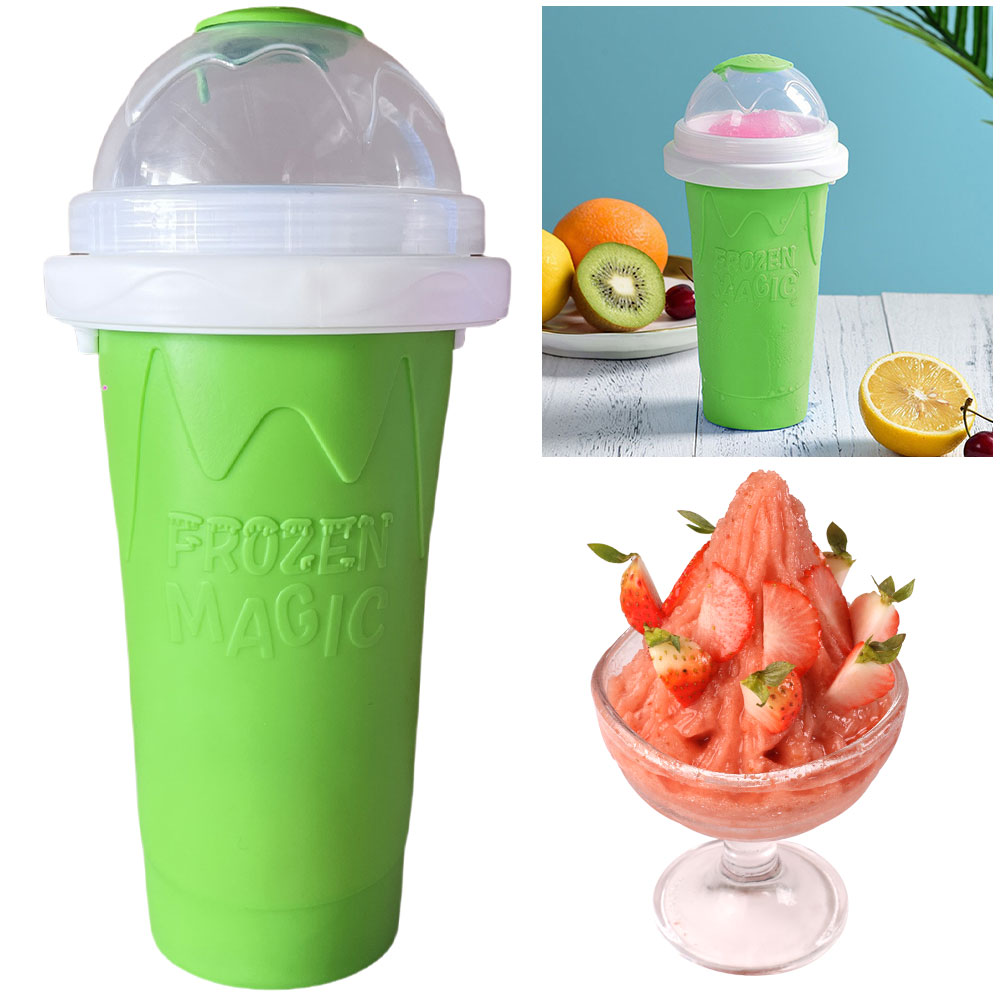 뚜껑이 있는 휴대용 스무디 스퀴즈 컵, 주스, 우유,  - Slushie Machine Vending 리뷰 및 가격