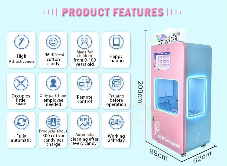 야외용 전자동 솜사탕 자판기 36가지 팬시 꽃 모양 스 - Candy Vending Machine 리뷰 및 가격