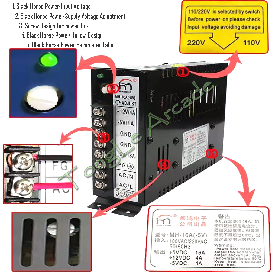 아케이드 Jamma 부품 MH-16A(-5V) 5V 1 - Coin Pusher Machine 리뷰 및 가격